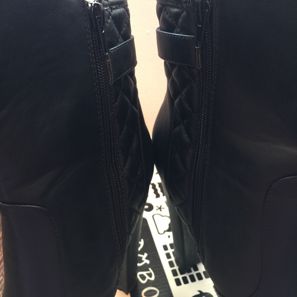 BAMBOO black heels boots size 9 - Picture 5 of 8